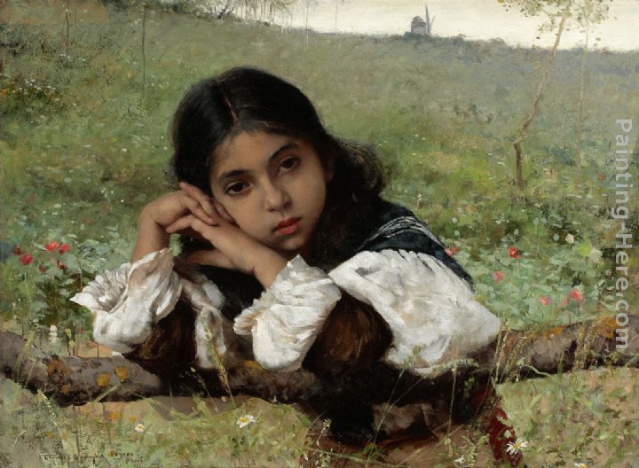 Moments of Thoughtfulness painting - Charles Sprague Pearce Moments of Thoughtfulness art painting